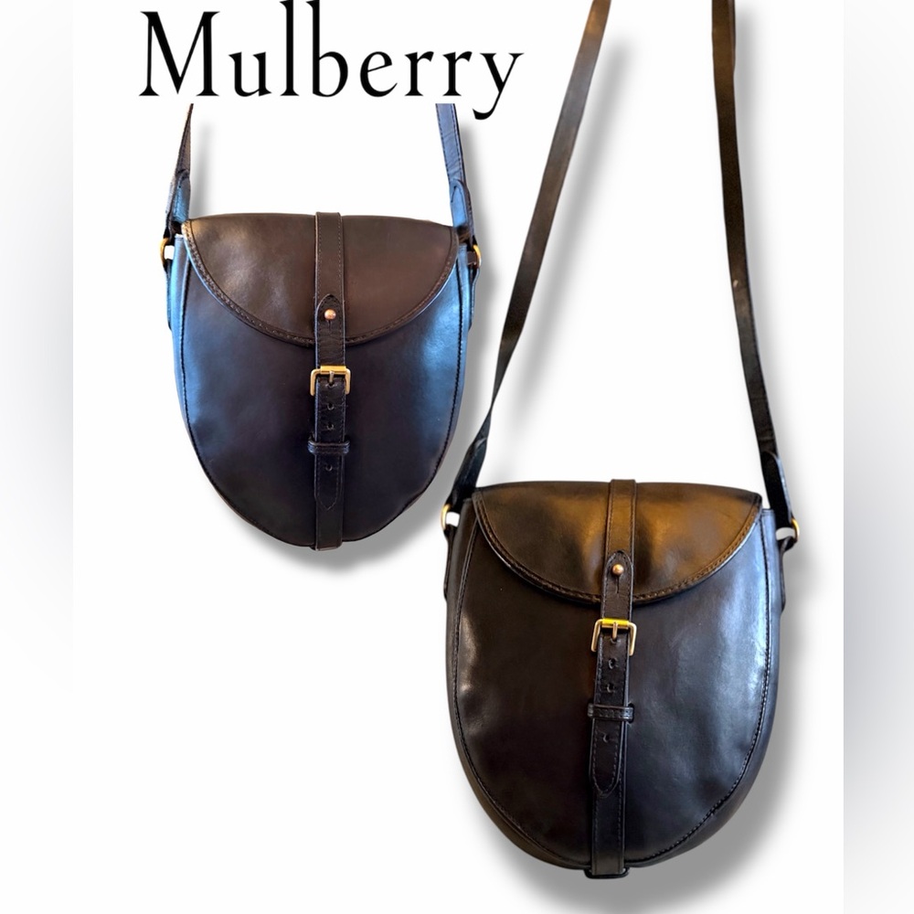 Mulberry showcases its British heritage with this leather equestrian saddle bag